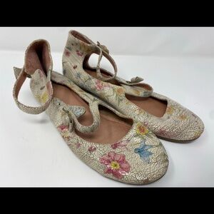 Anthropologie Philadelphia Vintage Mary Jane Floral Flat